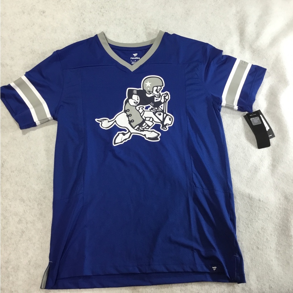 Fanatics Cowboys Royal Blue Football Jersey with Gray and White Accents SZ M